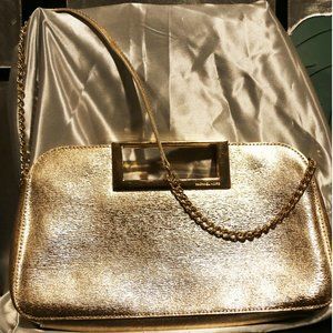 Evening Bag Gold Leather